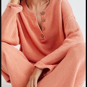 Free People FP Beach Hailee Lounge Set Orange Sz XS